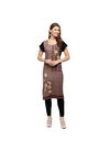 Brown Colour VT Printed Casual Wear Heavy Rayon Kurtis VT223